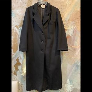 CASSIDY PETITE Womens Black Vintage Pea Coat 8 GUC